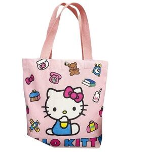 Hello Kitty Tote 9”x10” Pink Canvas Purse